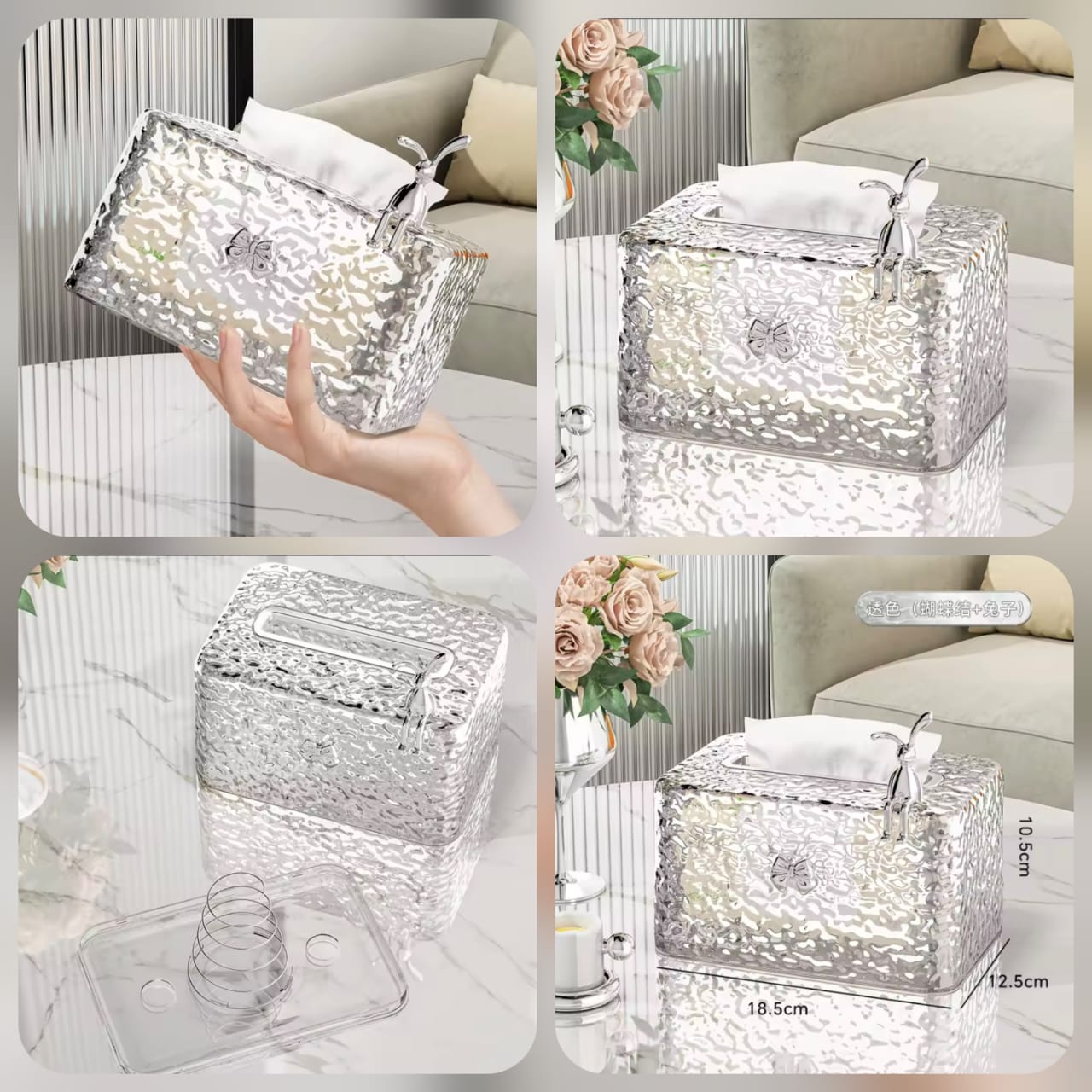 Luxury Crystal-Inspired Tissue Box